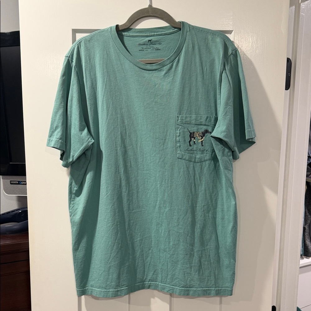 Men's Short Sleeve Pocket Tee in Seafoam Green - Classic Crew